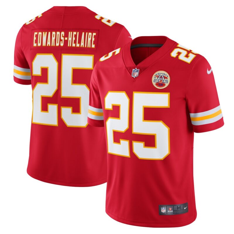 68617ae93e176_1 Youth Kansas City Chiefs #25 Clyde Edwards-Helaire Red Vapor Untouchable Limited Stitched NFL Jersey