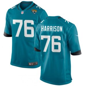 68617b355880a_1 Youth Jacksonville Jaguars #76 Anton Harrison Teal 2023 Draft Stitched Jersey