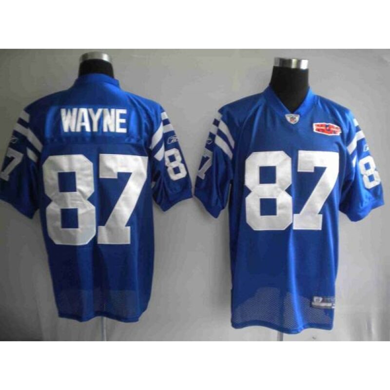 68617bbd07e5c_1 Colts #87 Reggie Wayne Blue With Super Bowl Patch Stitched Youth NFL Jersey