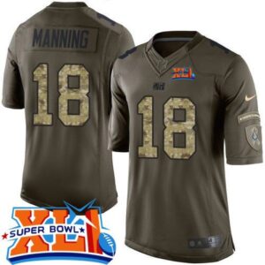 68617bdb13de4_1 Colts #18 Peyton Manning Green Super Bowl XLI Youth Stitched NFL Limited Salute to Service Jersey
