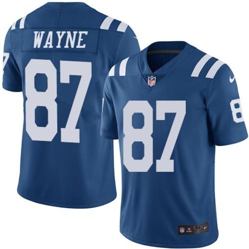 68617c1545eab_1 Colts #87 Reggie Wayne Royal Blue Youth Stitched NFL Limited Rush Jersey