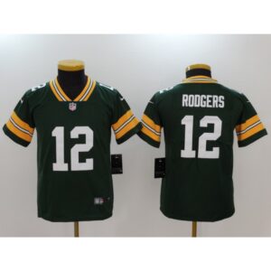 68617c77be89d_1 Youth Green Bay Packers #12 Aaron Rodgers Green Vapor Untouchable Limited Jersey