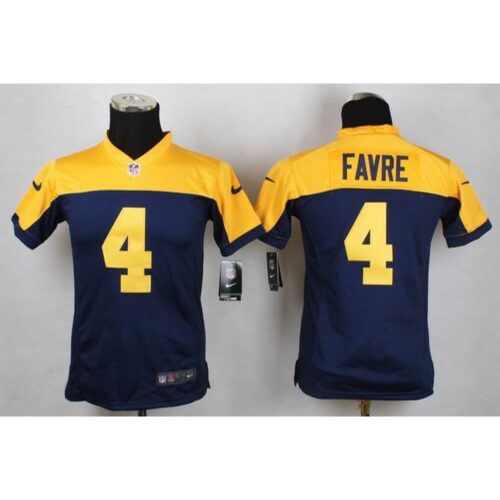 68617cb6a6c07_1 Packers #4 Brett Favre Navy Blue Alternate Youth Stitched NFL New Elite Jersey