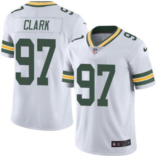 68617cf822d1b_1 Packers #97 Kenny Clark White Youth Stitched NFL Limited Rush Jersey