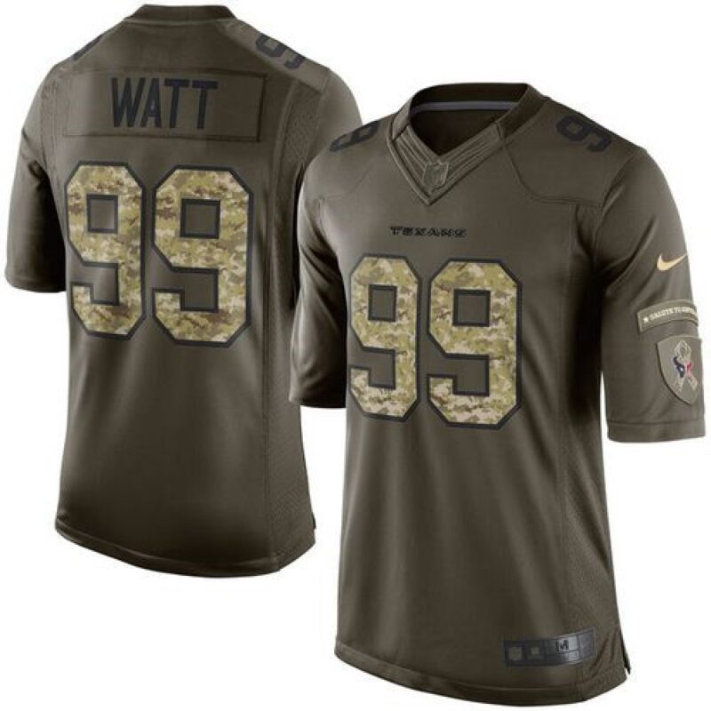 68617d3b0837d_1 Texans #99 J.J. Watt Green Youth Stitched NFL Limited Salute to Service Jersey