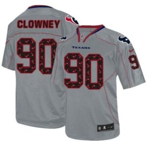 68617d430b9a2_1 Texans #90 Jadeveon Clowney New Lights Out Grey Youth Stitched NFL Elite Jersey