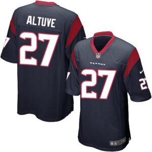 68617d4dc2d8a_1 Texans #27 Jose Altuve Navy Blue Team Color Youth Stitched NFL Elite Jersey