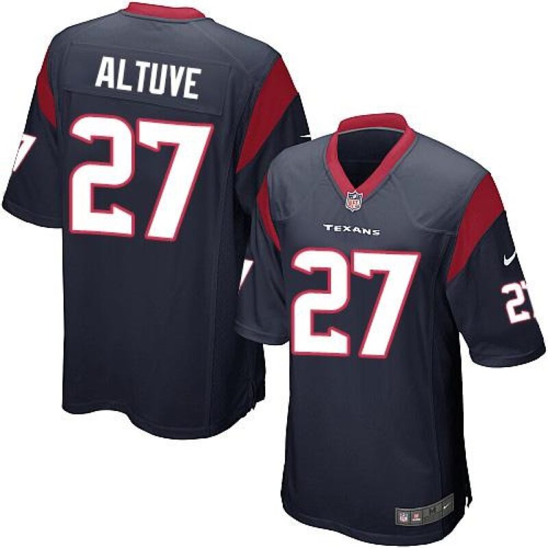 68617d4dc2d8a_1 Texans #27 Jose Altuve Navy Blue Team Color Youth Stitched NFL Elite Jersey
