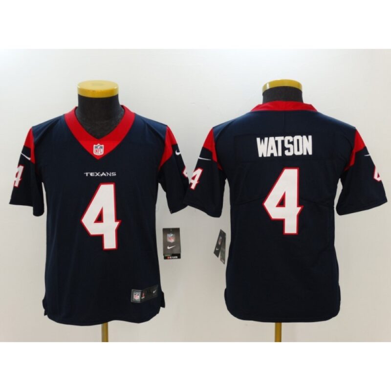 68617d68d0a48_1 Youth Houston Texans #4 Deshaun Watson Navy Blue Team Color Vapor Untouchable Limited Stitched NFL Jersey