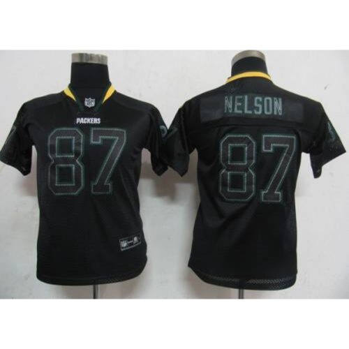 68617d8795abd_1 Packers #87 Jordy Nelson Lights Out Black Stitched Youth NFL Jersey
