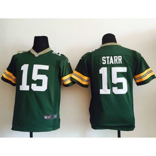 68617dd94e168_1 Packers #15 Bart Starr Green Team Color Youth Stitched NFL Elite Jersey