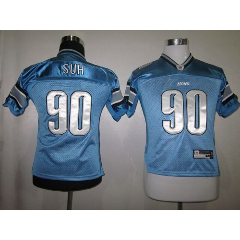 68617e1d6d060_1 Lions #90 Ndamukong Suh Blue EStitched Youth NFL Jersey