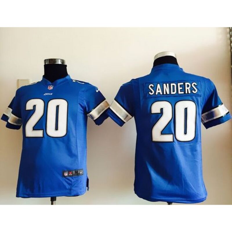 68617e22aa391_1 Lions #20 Barry Sanders Light Blue Team Color Youth Stitched NFL Elite Jersey