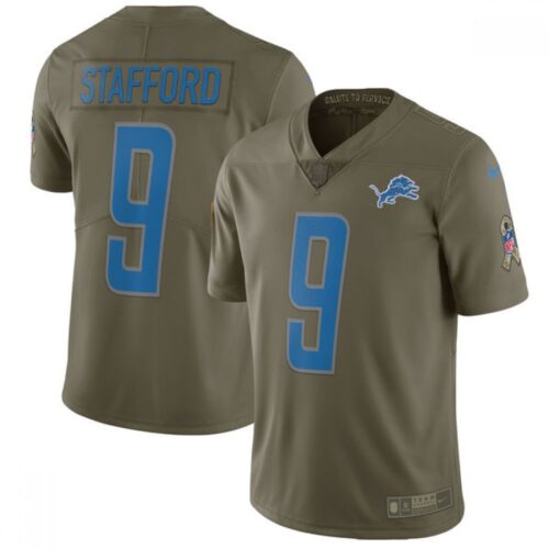 68617e53147c3_1 Youth Detroit Lions #9 Matthew Stafford Olive Salute To Service Limited Stitched NFL Jersey