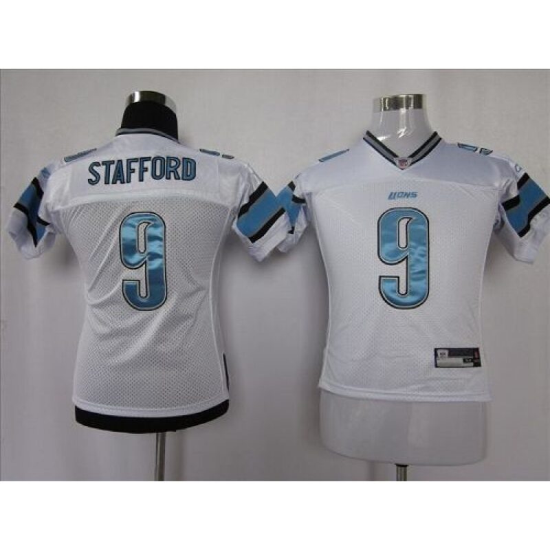 68617e584a17c_1 Lions #9 Matthew Stafford White EStitched Youth NFL Jersey