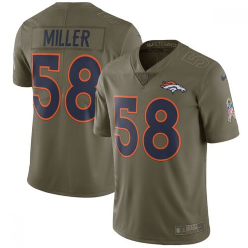68617e70cb796_1 Youth Denver Broncos #58 Von Miller Olive Salute to Service Limited Stitched NFL Jersey