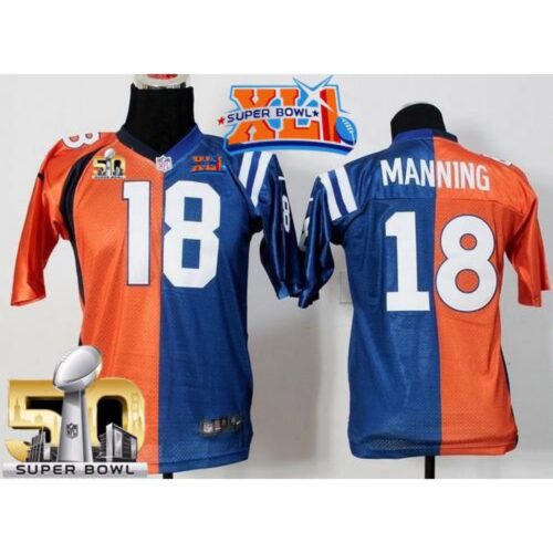 68617e8ed2890_1 Broncos #18 Peyton Manning Orange/Blue Super Bowl XLI & Super Bowl 50 Youth Stitched NFL Elite Split Colts Jersey