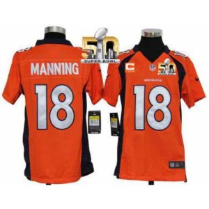 68617e9464bd3_1 Broncos #18 Peyton Manning Orange Team Color With C Patch Super Bowl 50 Youth Stitched NFL Elite Jersey