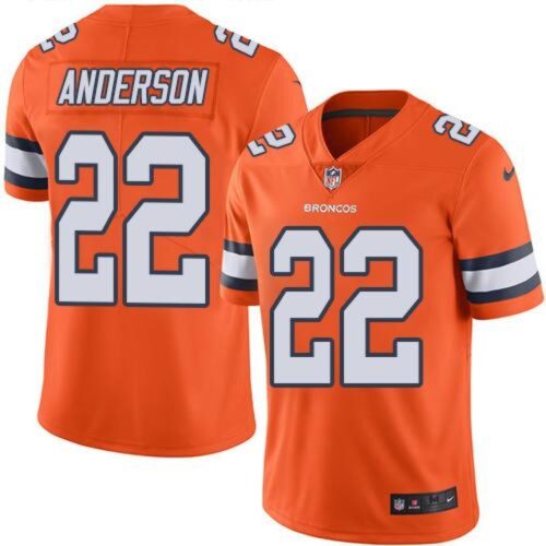68617ed83a258_1 Broncos #22 C.J. Anderson Orange Youth Stitched NFL Limited Rush Jersey