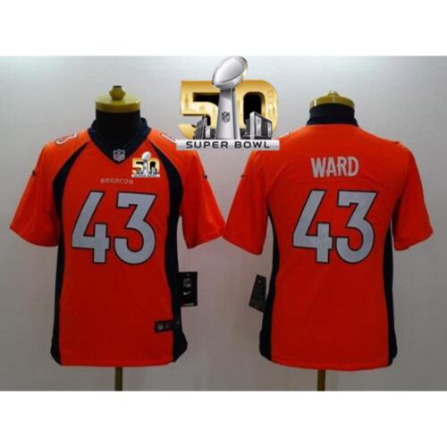68617ee5caf78_1 Broncos #43 T.J. Ward Orange Team Color Super Bowl 50 Youth Stitched NFL New Limited Jersey