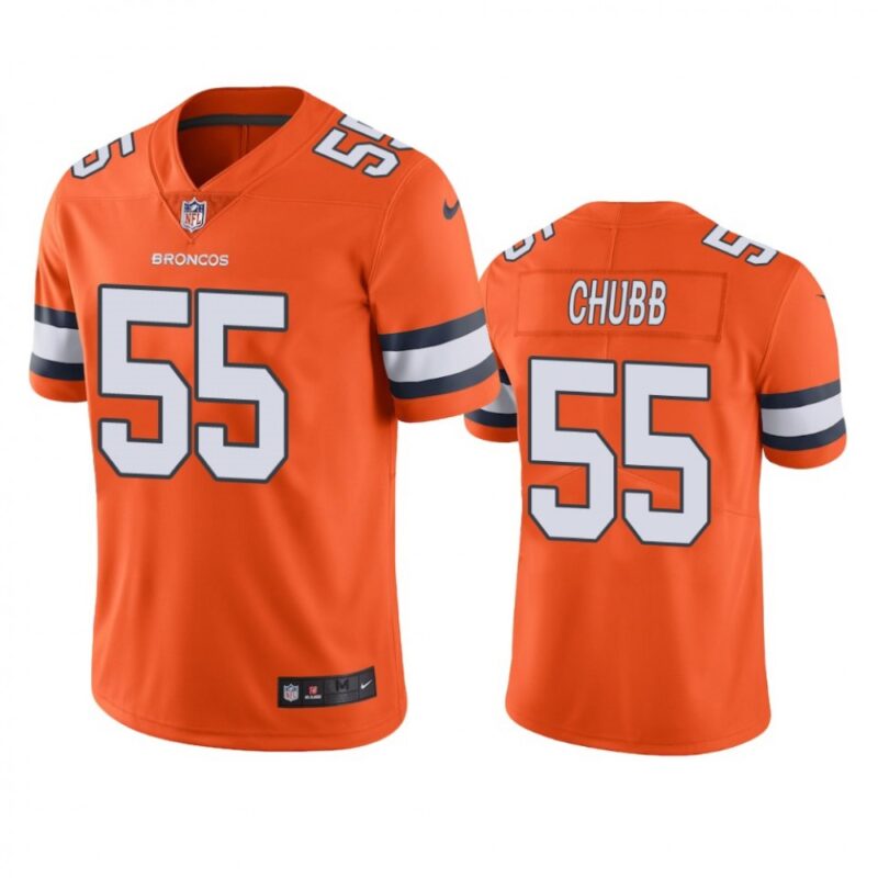 68617eeb35eca_1 Youth Denver Broncos #55 Bradley Chubb Orange Color Rush Limited Stitched Jersey