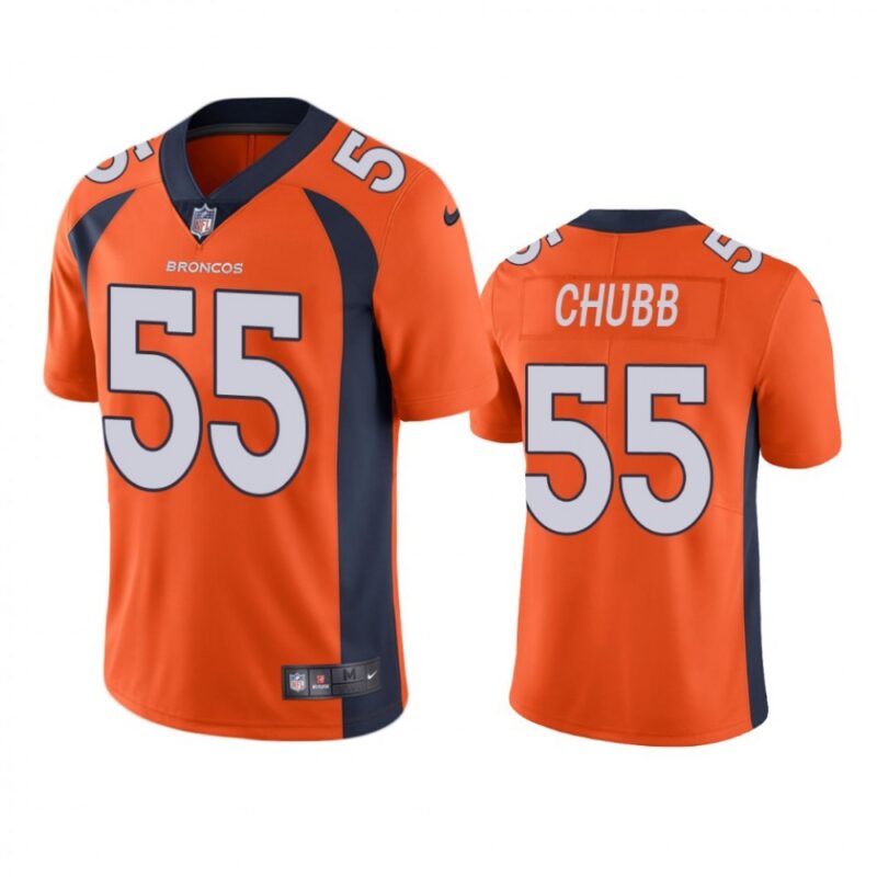 68617eedc73e2_1 Youth Denver Broncos #55 Bradley Chubb Orange Vapor Untouchable Limited Stitched Jersey