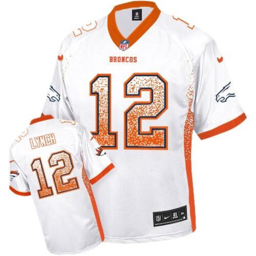 68617f18ee5a4_1 Broncos #12 Paxton Lynch White Youth Stitched NFL Elite Drift Fashion Jersey