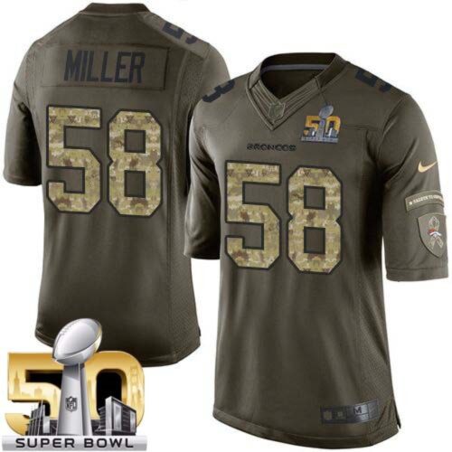 686180430323a_1 Broncos #58 Von Miller Green Super Bowl 50 Youth Stitched NFL Limited Salute to Service Jersey