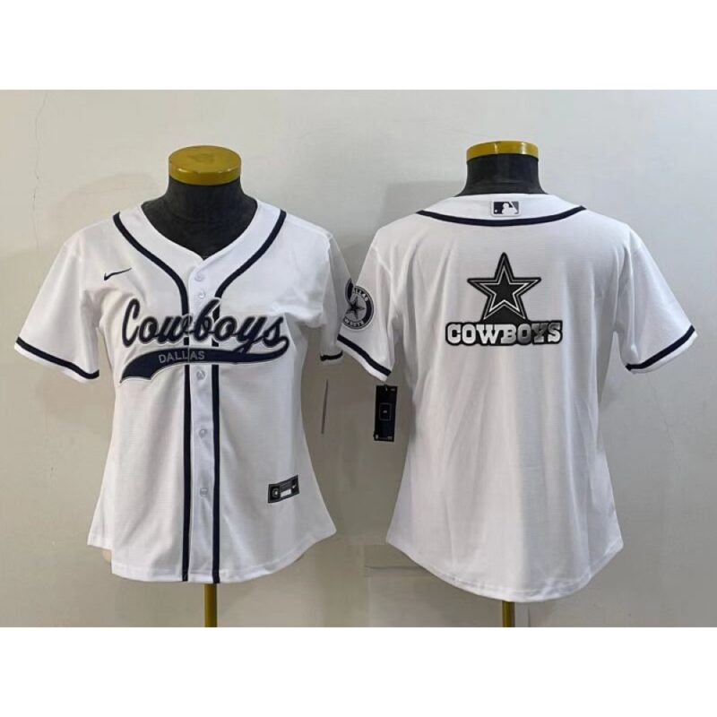 686180d90b388_1 Youth Dallas Cowboys White Team Big Logo With Patch Cool Base Stitched Baseball Jersey
