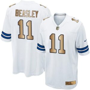 686180e1a80a1_1 Cowboys #11 Cole Beasley White Youth Stitched NFL Elite Gold Jersey