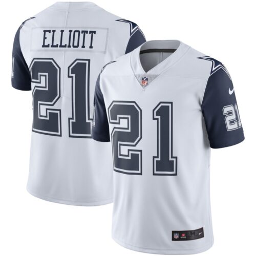 686181274f177_1 Youth Dallas Cowboys #21 Ezekiel Elliott White Color Rush Limited Stitched NFL Jersey
