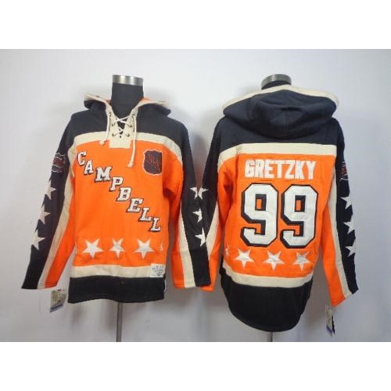 68618135705fe_1 Oilers #99 Wayne Gretzky Orange All Star Sawyer Hooded Sweatshirt Stitched NHL Jersey