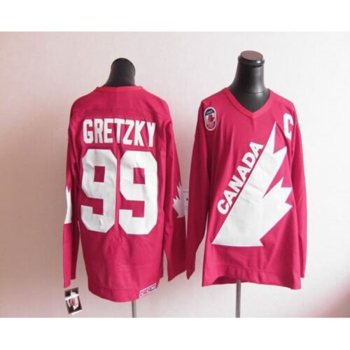 6861814e6b41c_1 Olympic 1991 CA. #99 Wayne Gretzky Red CCM Throwback Stitched NHL Jersey