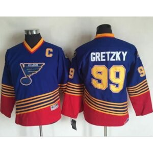 6861815cb0a7c_1 Blues #99 Wayne Gretzky Light Blue/Red CCM Throwback Stitched Youth NHL Jersey