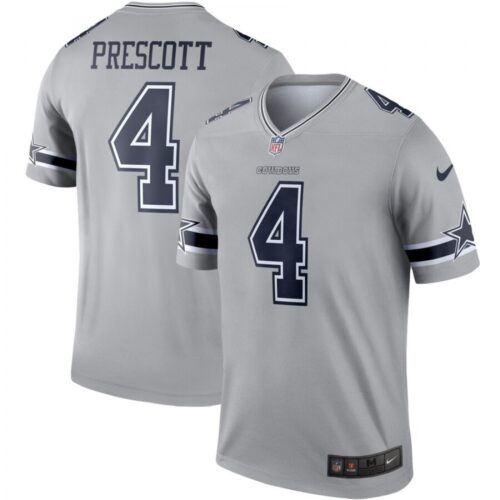 6861817437610_1 Youth Dallas Cowboys #4 Dak Prescott Gary Inverted Legend Stitched NFL Jersey