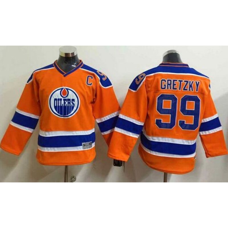 686181b3167c9_1 Oilers #99 Wayne Gretzky Orange CCM Throwback Stitched Youth NHL Jersey