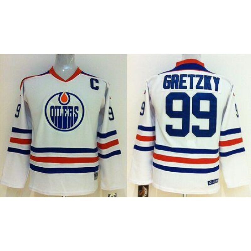 686181b848ec5_1 Oilers #99 Wayne Gretzky White Stitched Youth NHL Jersey