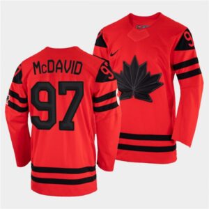 686182055bf5f_1 Men's Canada Hockey #97 Connor McDavid 2022 Beijing Winter Olympic Red Stitched Jersey