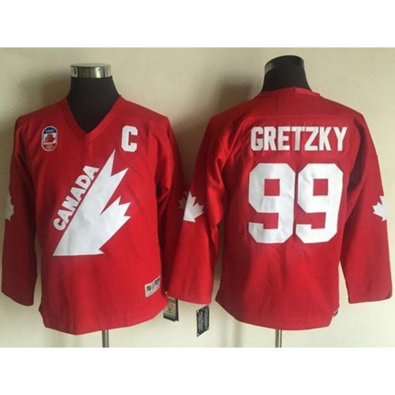 68618216130ff_1 Team Canada #99 Wayne Gretzky Red CCM Throwback 1991 Stitched Youth NHL Jersey