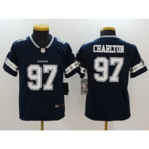6861825becdc7_1 Youth Dallas Cowboys #97 Taco Charlton Navy Vapor Untouchable Limited Jersey