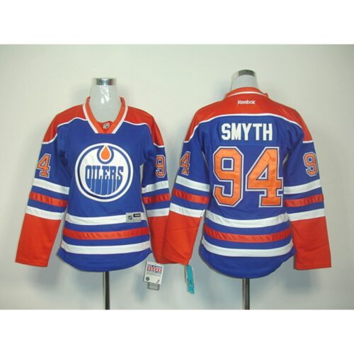 6861826f6c208_1 Oilers #94 Ryan Smyth Light Blue Women's Home Stitched NHL Jersey