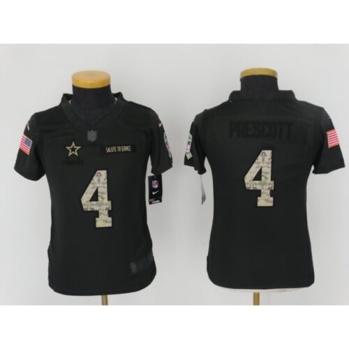 6861829ebca1c_1 Youth Dallas Cowboys #4 Dak Prescott Black Salute to Service Limited Stitched NFL Jersey