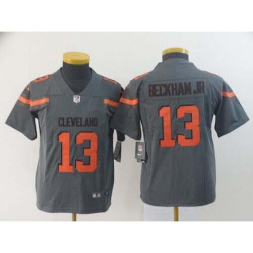 686182d16c8b7_1 Youth Cleveland Browns #13 Odell Beckham Jr. Gray Inverted Legend Stitched NFL Jersey