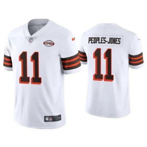 686182de8f280_1 Youth Cleveland Browns #11 Donovan Peoples-Jones White 1946 Collection Vapor Untouchable Limited Stitched Jersey