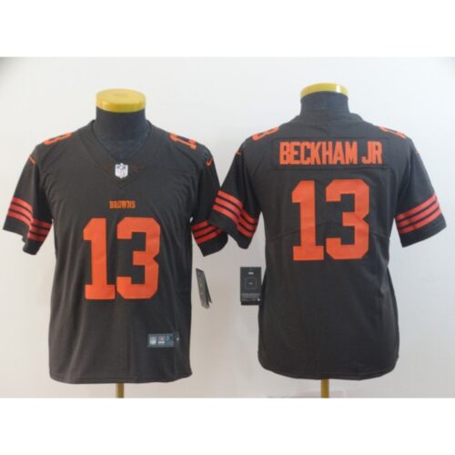 686182e951943_1 Youth Cleveland Browns #13 Odell Beckham Jr. Brown Color Rush Limited Stitched NFL Jersey