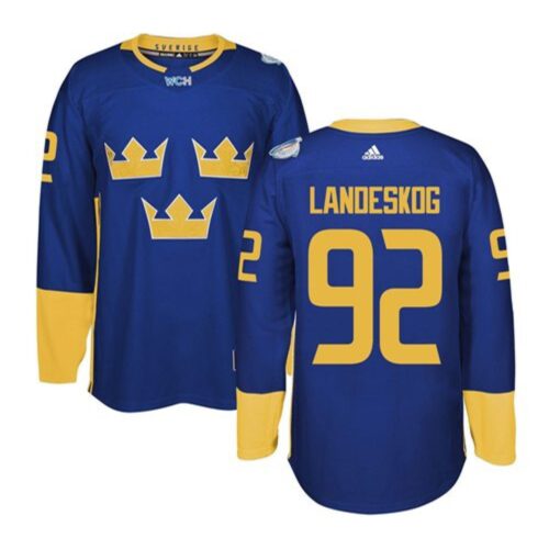 686182ea35899_1 Team Sweden #92 Gabriel Landeskog Blue 2016 World Cup Stitched NHL Jersey