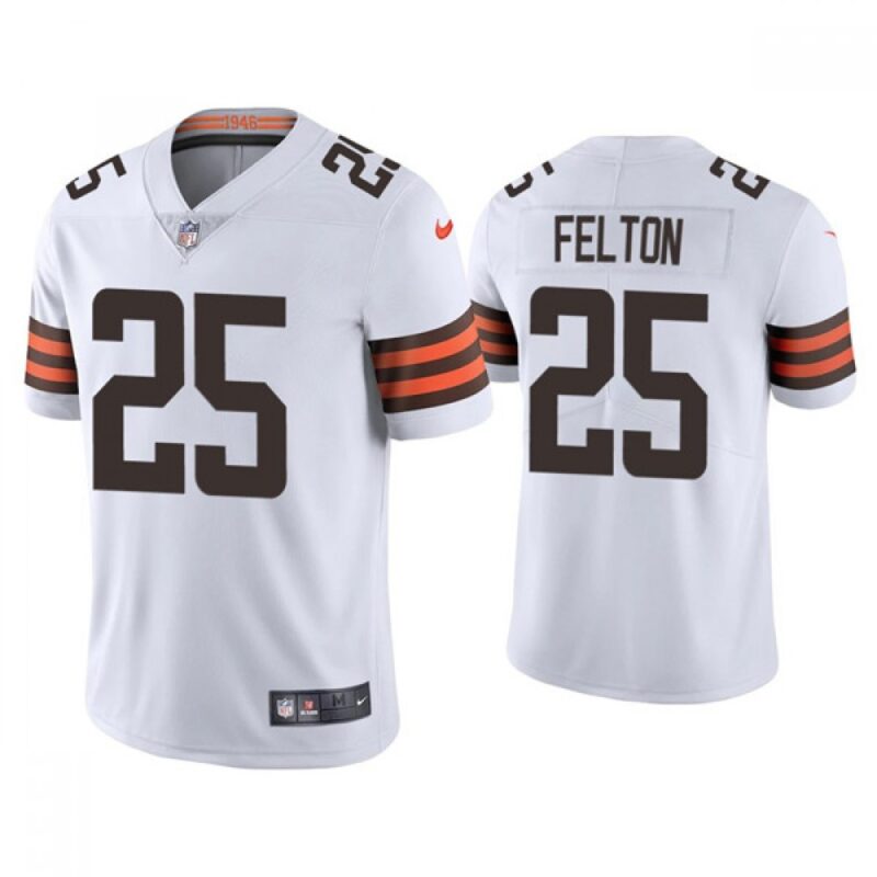 68618316b9f6b_1 Youth Cleveland Browns #25 Demetric Felton White Vapor Untouchable Limited Stitched Jersey