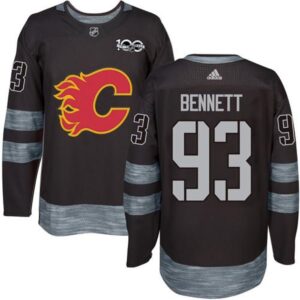 6861832a3407b_1 Flames #93 Sam Bennett Black 1917-2017 100th Anniversary Stitched NHL Jersey