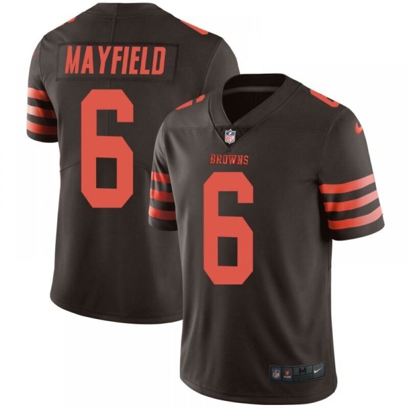 6861832e56381_1 Youth Cleveland Browns #6 Baker Mayfield Brown Color Rush Stitched NFL Limited Jersey