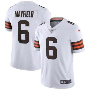 686183409d5fc_1 Youth Cleveland Browns #6 Baker Mayfield White Vapor Untouchable Limited Stitched Jersey